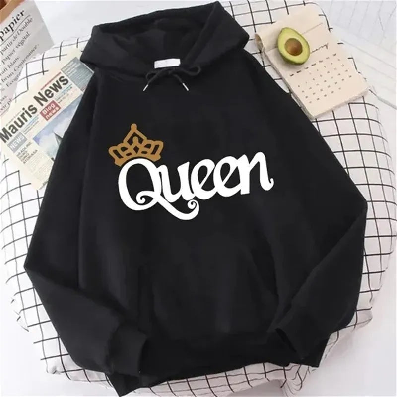 QUEEN Print Hoodies Fleece Hoodie