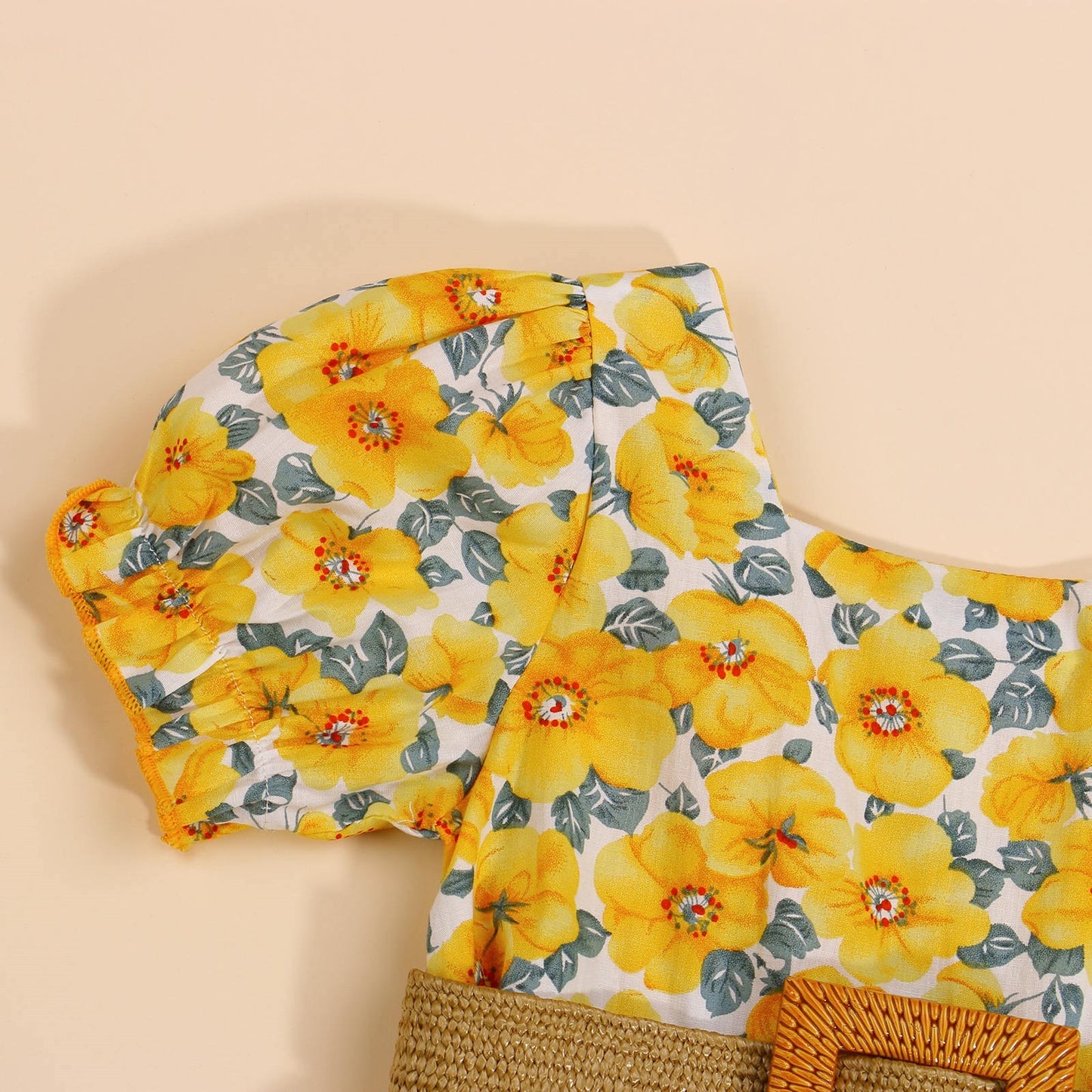 Bloemen Print Jurk met Riem voor Meisjes
