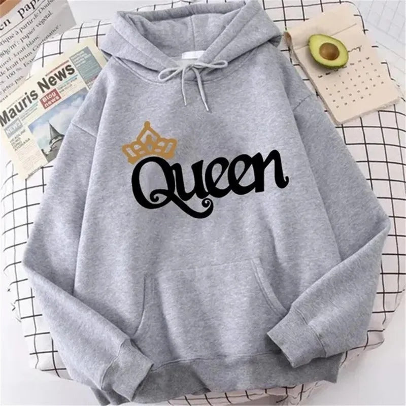 QUEEN Print Hoodies Fleece Hoodie