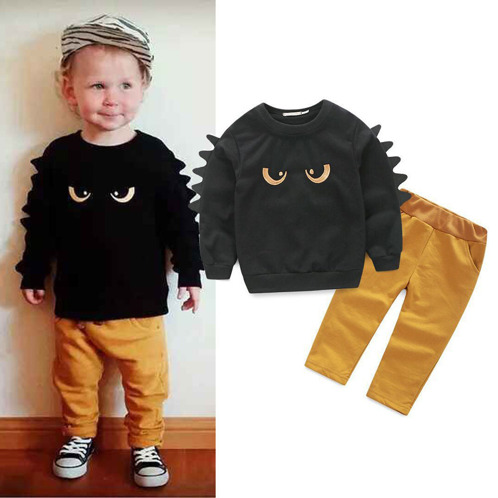2-delig Set Sweatshirt met Cartoon & Broek in Europese en Amerikaanse Stijl voor Kinderen