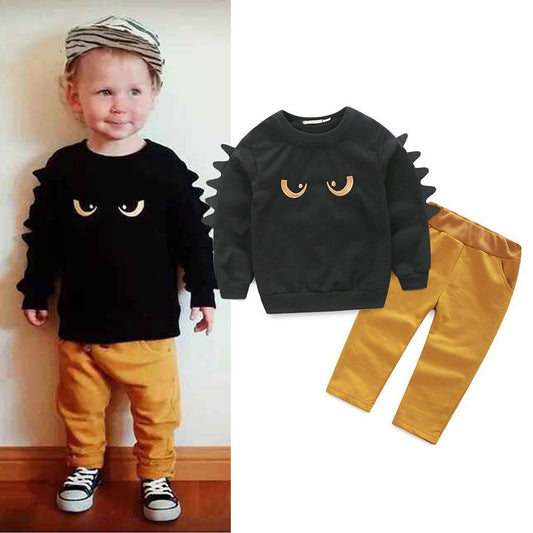 2-delig Set Sweatshirt met Cartoon & Broek in Europese en Amerikaanse Stijl voor Kinderen
