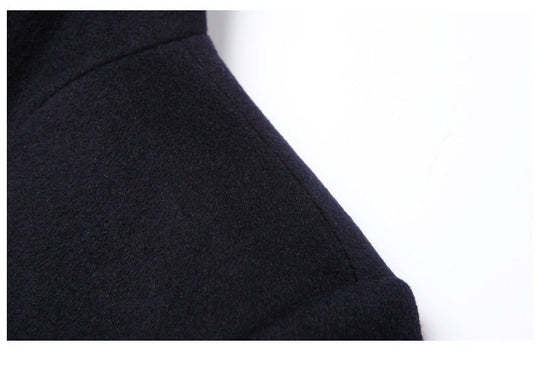 Elegant/Business Casual Jas van Wol in Effen Kleur met Knopen voor Heren