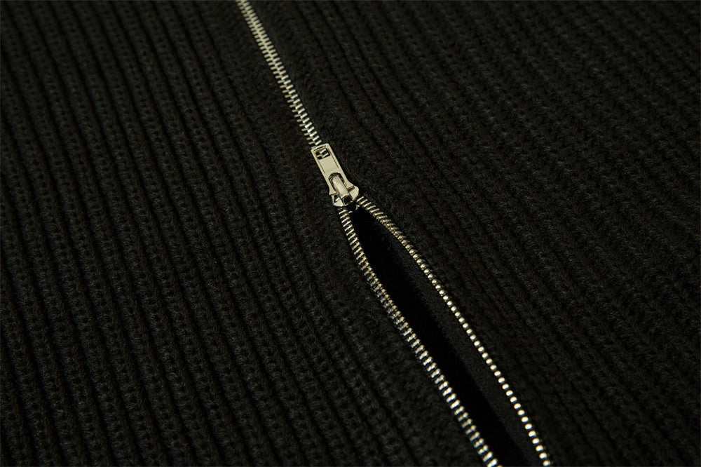 Amerikaanse stijl Casual Gebreide Vest met Patroon en Rits voor Heren & Jongens