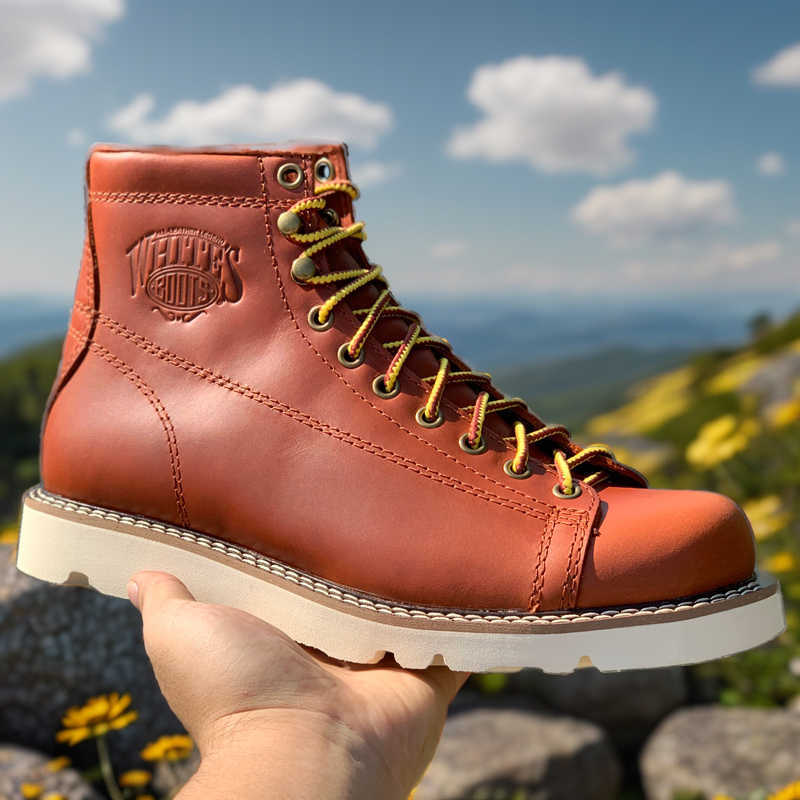 Amerikaanse Stijlvolle Retro Casual Effen Kleur Korte Workboots van Echt Leer met Doorlopende Vetersluiting voor Heren