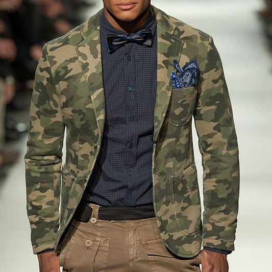 Westerse Stijl Modieuze Digitaal Bedrukte Camouflage Jacket voor Heren/ Jongens