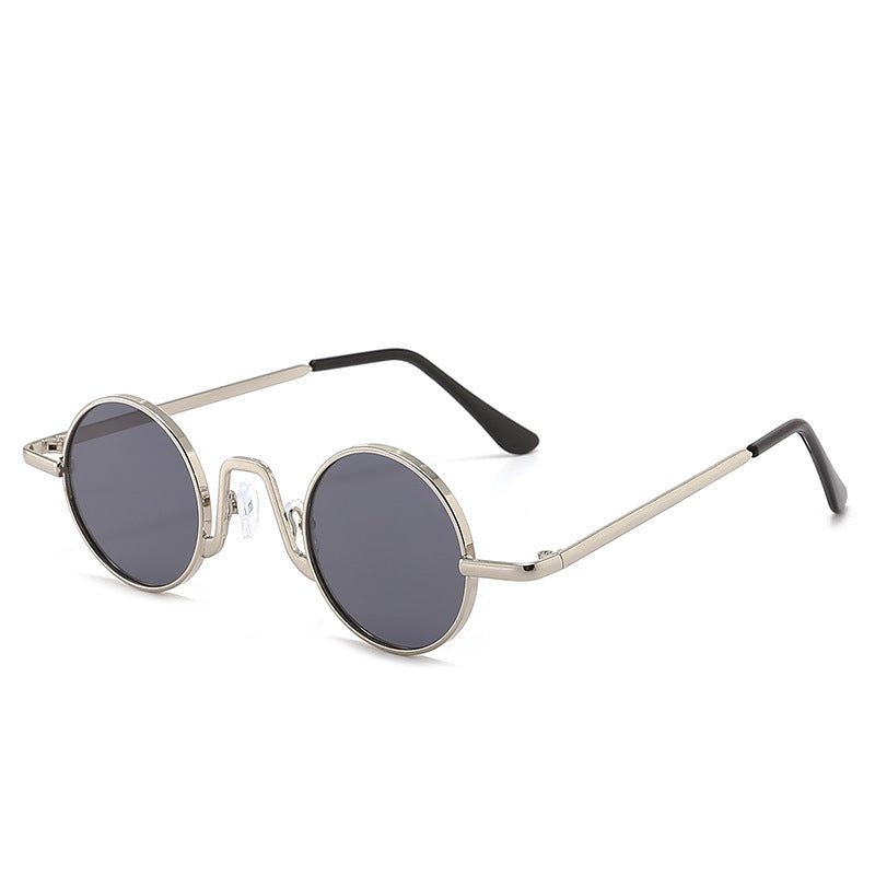 Retro Hip Hop Zonnebril Klein Frame Rond