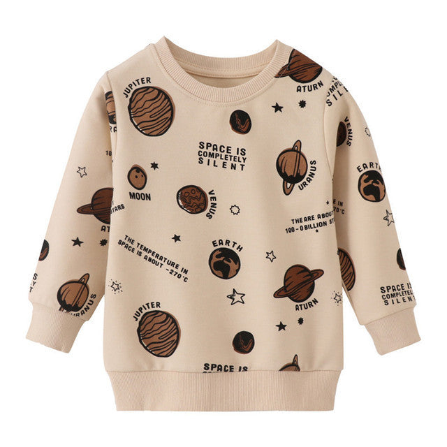 Reliëf Sweatshirts met Cartoonprint voor Kinderen