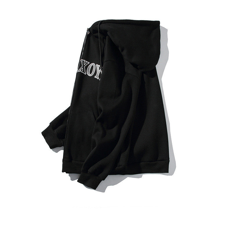 Capuchonvest met print