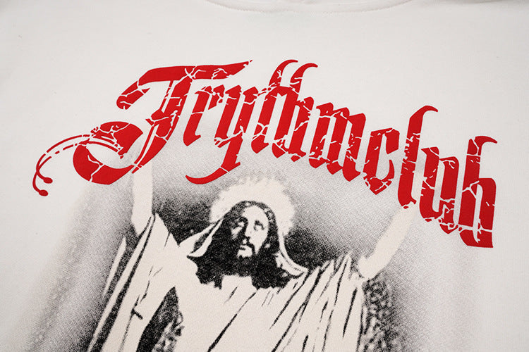 Heren hoodie met effen schuimprint