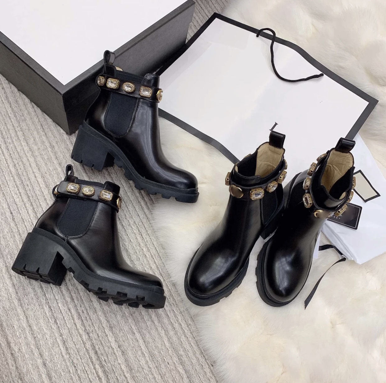 Europese en Amerikaanse Stijlvolle Casual Effen Kleur Steve Madden Amulet Slip On Enkellaarzen van PU-Leer voor Dames & Meiden