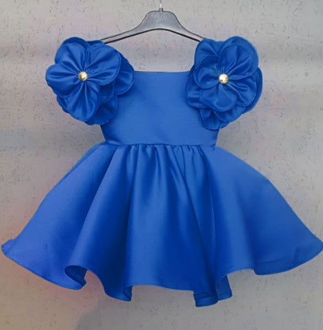 Jacquard geborduurde schouderbloemen Retro Europese en Amerikaanse meisjesjurken