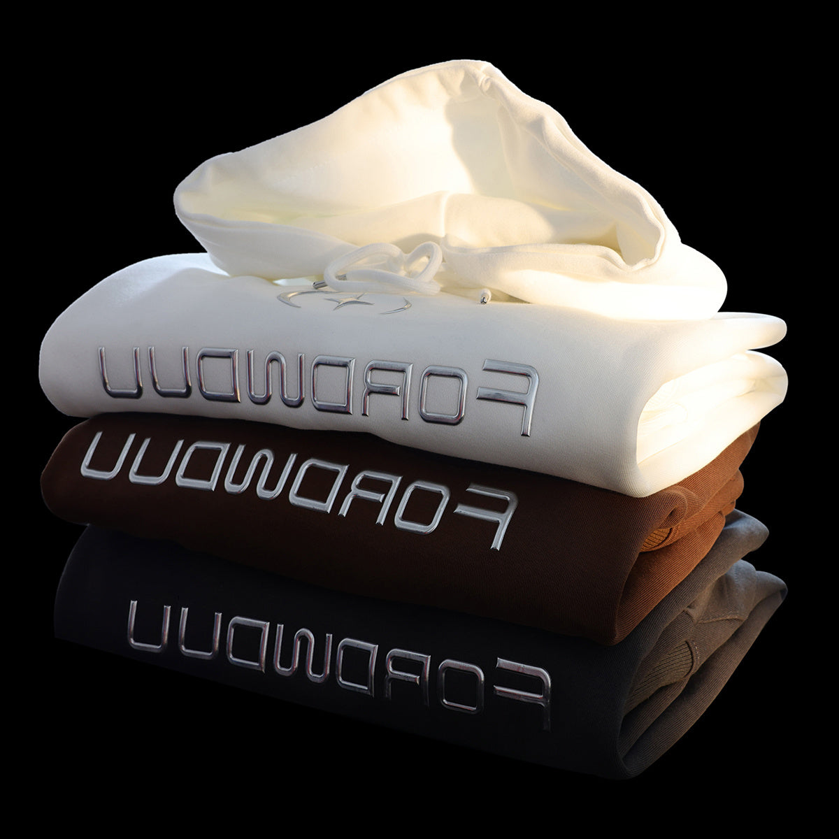 Retro high-end driedimensionale letter hoodie voor mannen en vrouwen