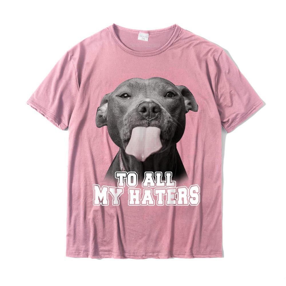 Amerikaanse Casual Ronde Hals T-shirt met Tekst Hondenprint en Korte Mouwen voor Unisex