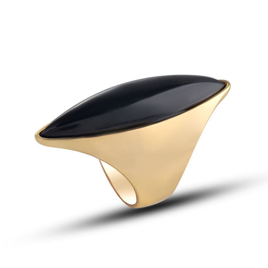 Amerikaanse Elegante Vintage Geometrisch Edelsteen Ring voor Dames