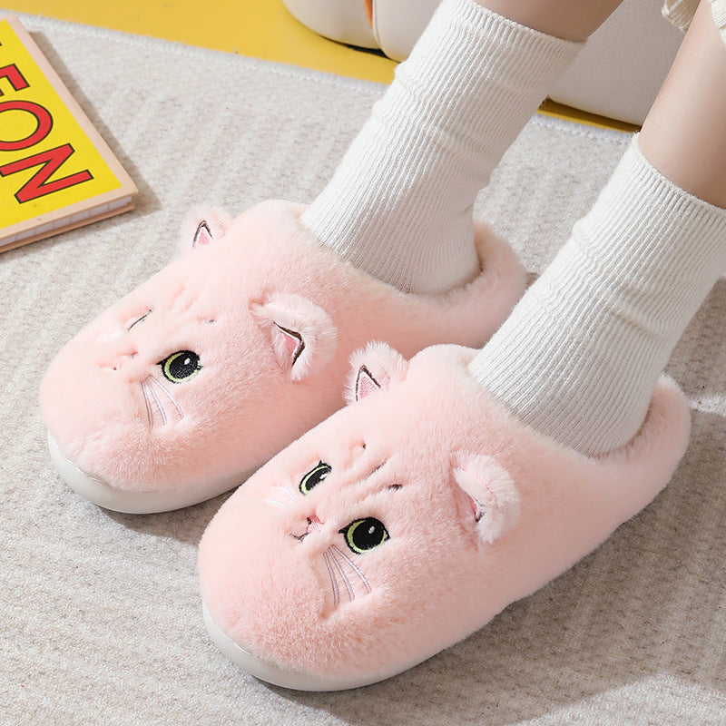 Winterse Warme Zachte Antislip Kitty-pantoffels voor Unisex