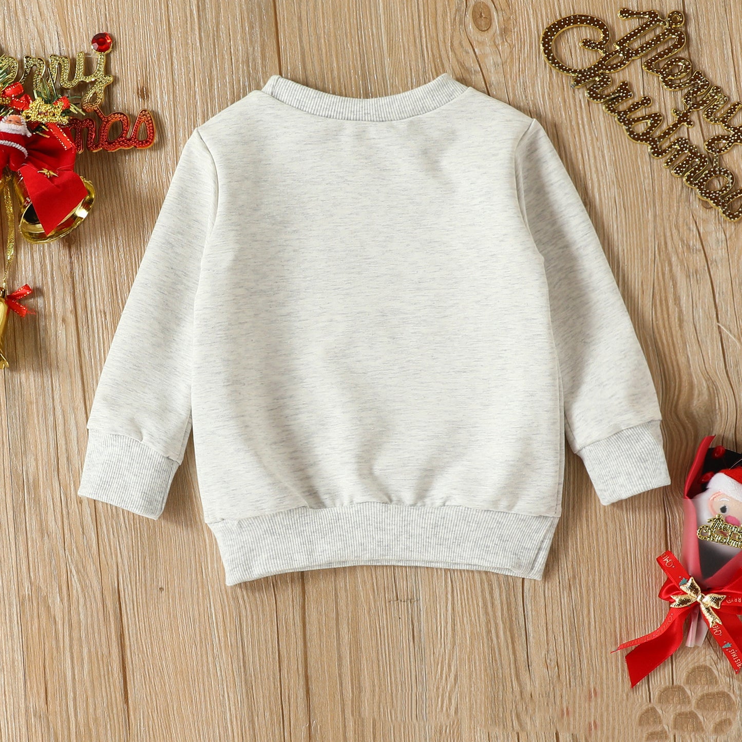 Casual Christmas Sweatshirt met Print in Europese & Amerikaanse Stijl voor Kinderen
