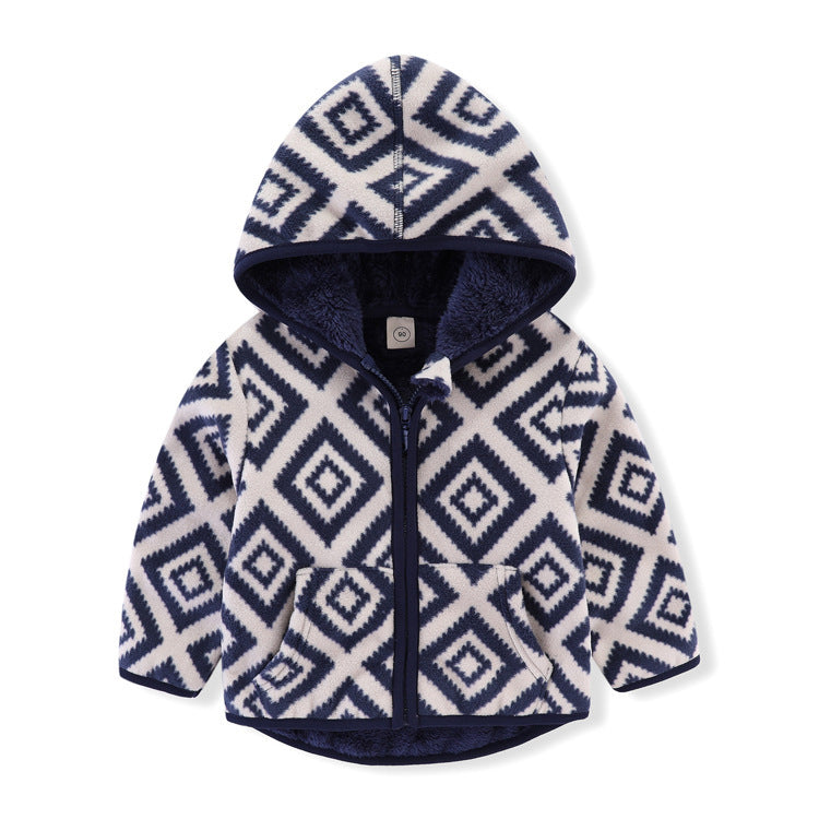 Polar Fleece Dikke Sweatvest met Stoere Print voor Peuters/Kinderen