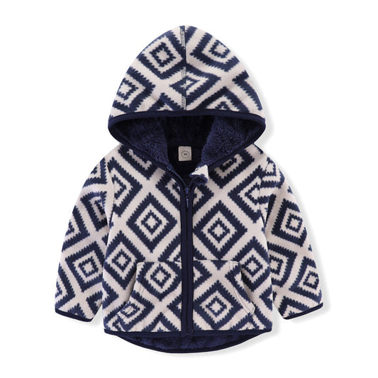 Polar Fleece Dikke Sweatvest met Stoere Print voor Peuters/Kinderen