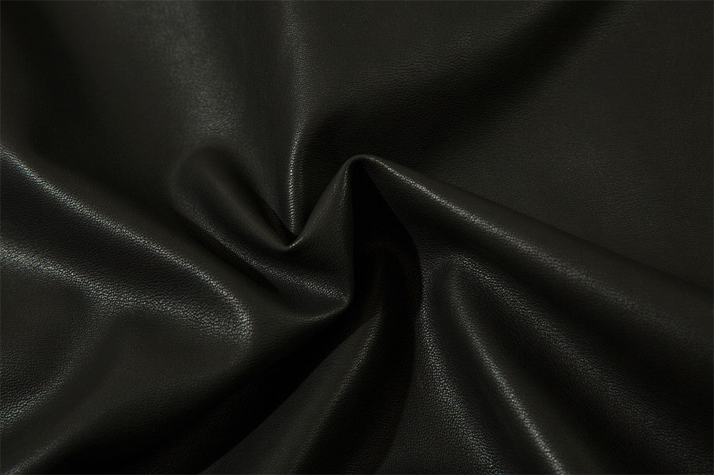 Trendy Effen Losse Jas van PU-Leer voor Heren