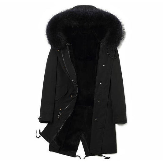 Haining Faction Parka Winterjas met Openstaande Kraag en Capuchon voor Heren & Dames/ Plus-size