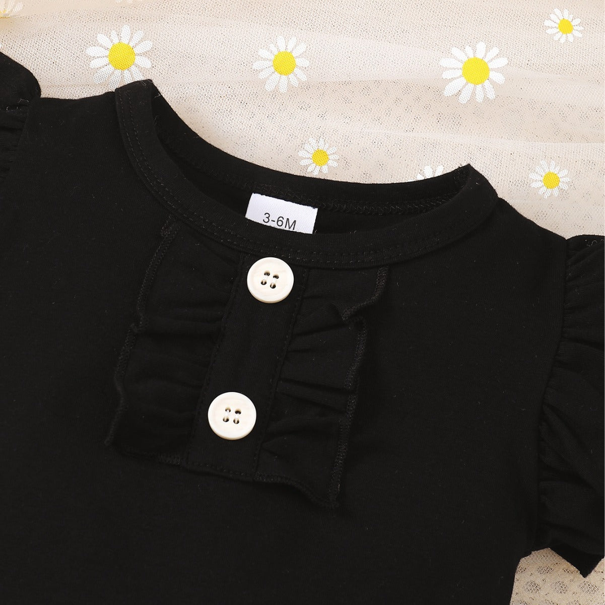 Schattige 2-delige Outfit Kinderromper met Korte Mouwen en Strik & Luipaardprint Korte Broek voor Meisjes