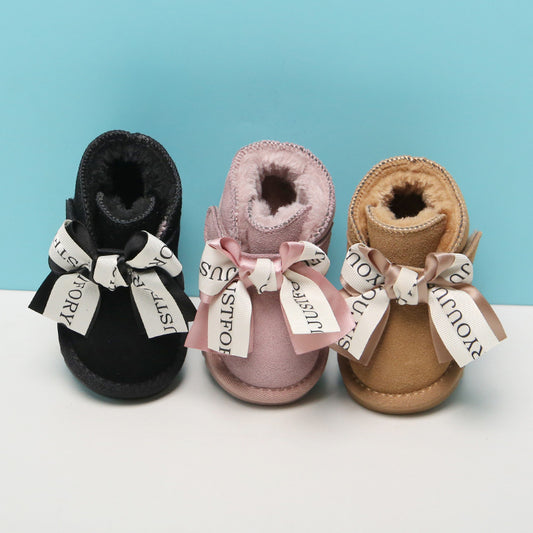 Babyschoenen van Leer met Strikjes