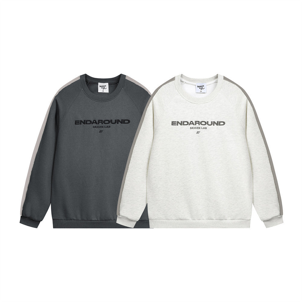 Amerikaanse Trendy Sweatshirt met geborduurde Letters voor Unisex