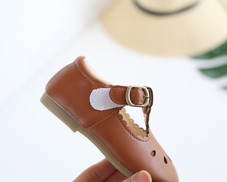 Elegante Casual  Effen Kleur Kinderschoenen van PU-Leer met Klittenbandriem voor Meisjes