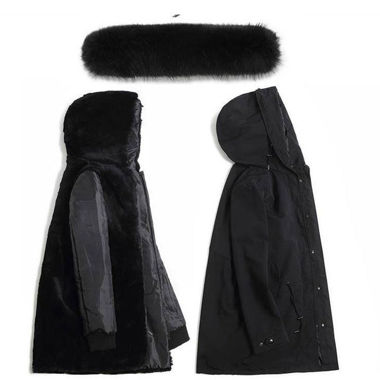 Haining Faction Parka Winterjas met Openstaande Kraag en Capuchon voor Heren & Dames/ Plus-size