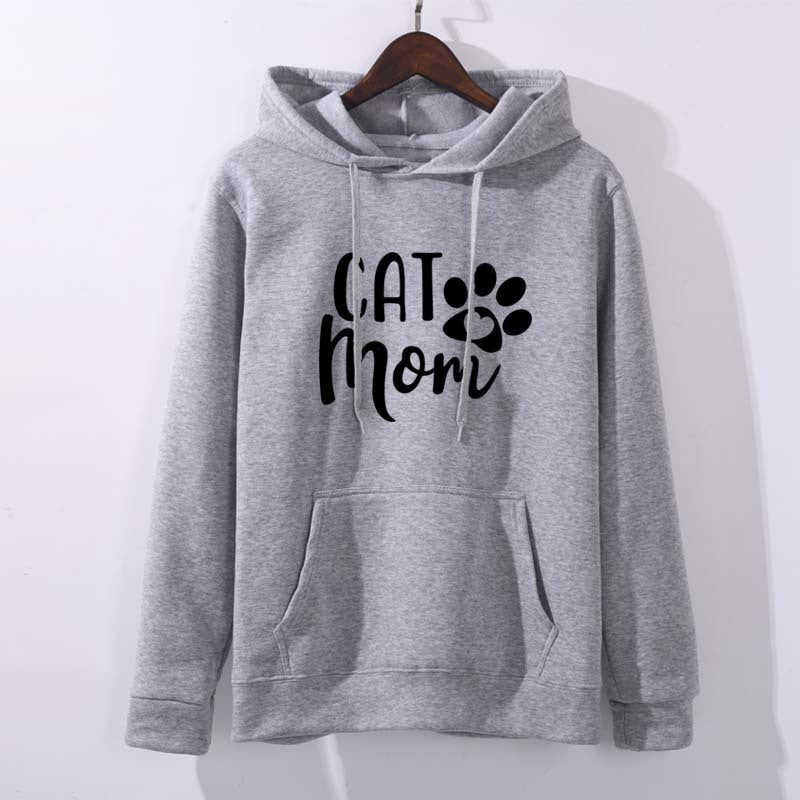 Dames Dog Mom Letter Print Hoodie