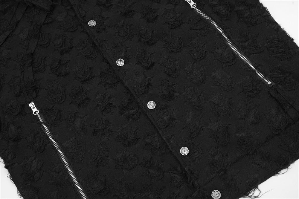 Fashion Brushed Losse Jacket met Knopen en Ritszakken voor Heren