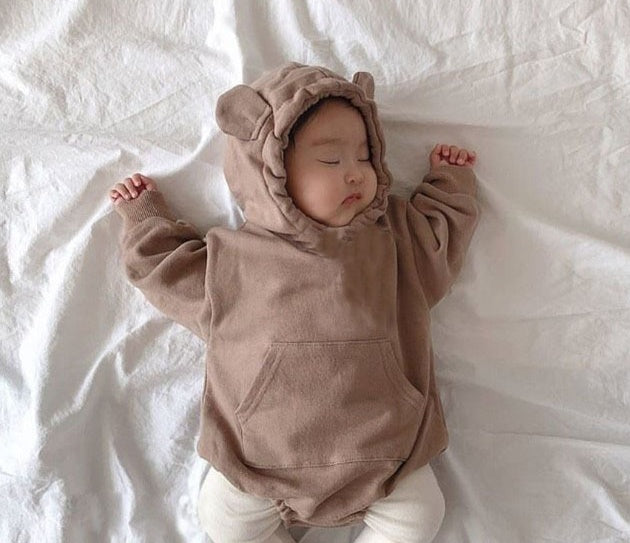 Romper met Hoodie en Lange Mouwen voor Baby's