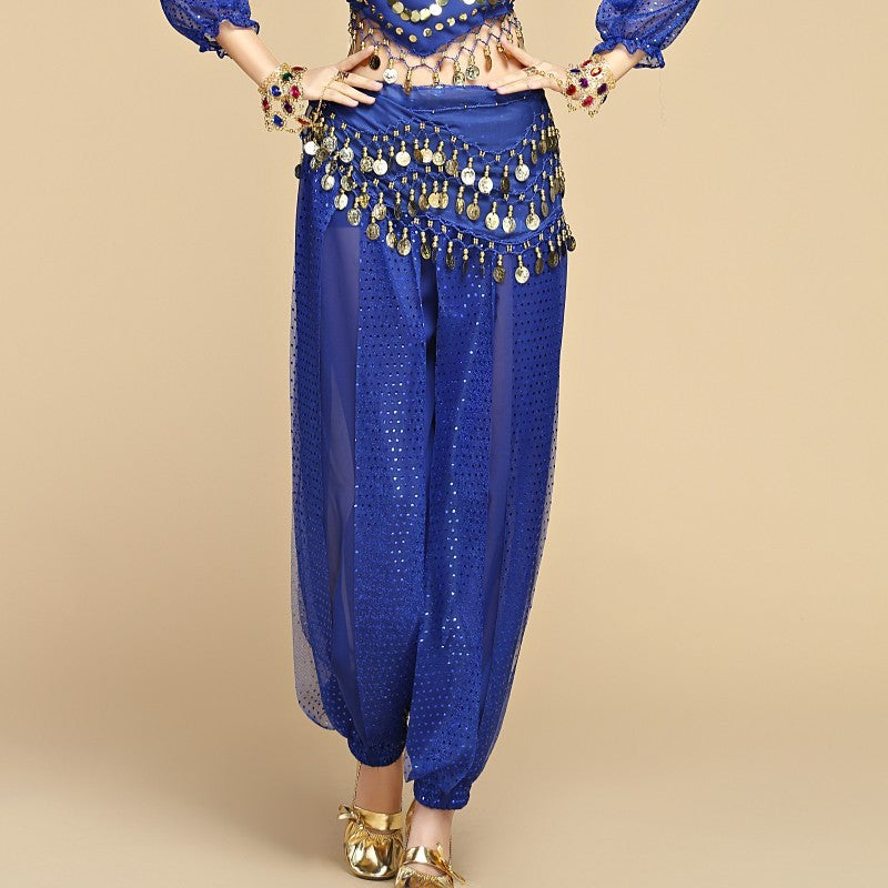 Indiase Dansbroek met Pailletten van Chiffon voor Dames