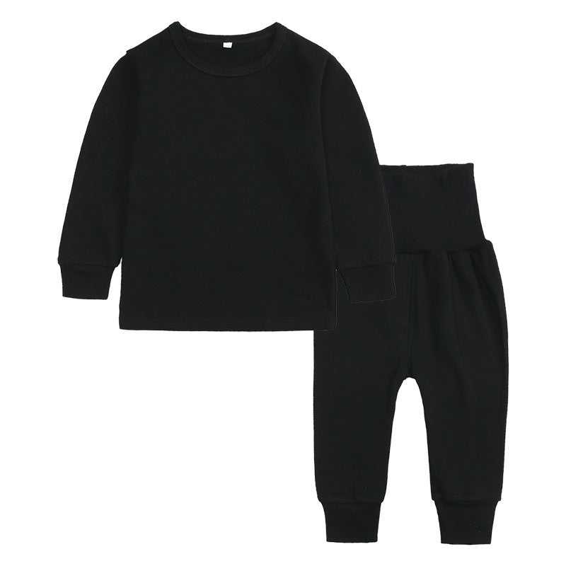 Winterse Warme Basic Kinderpyjama Tweedelig-Set