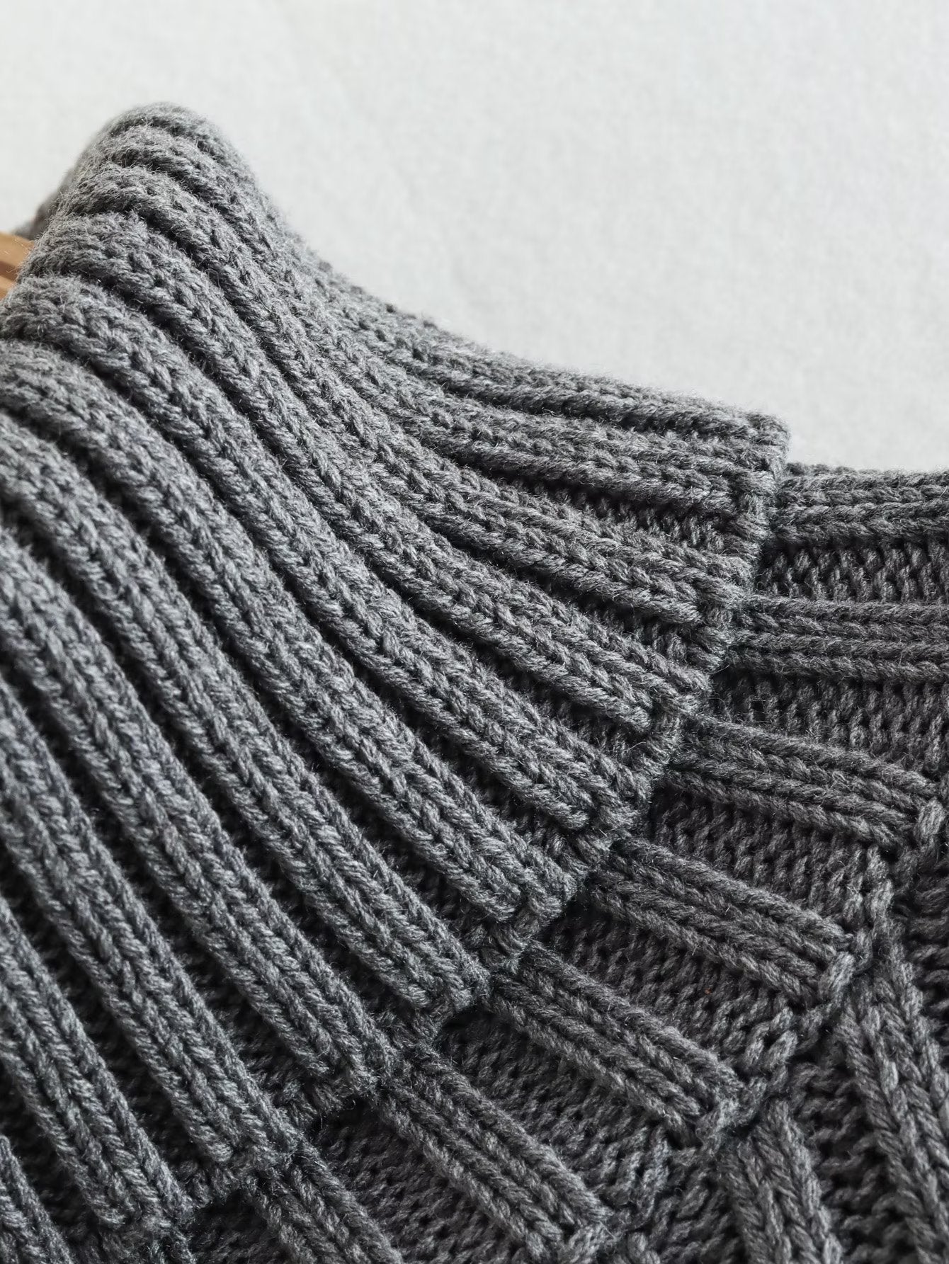 Geribbelde Coltrui in Europese en Amerikaanse Stijl voor Dames & Meiden