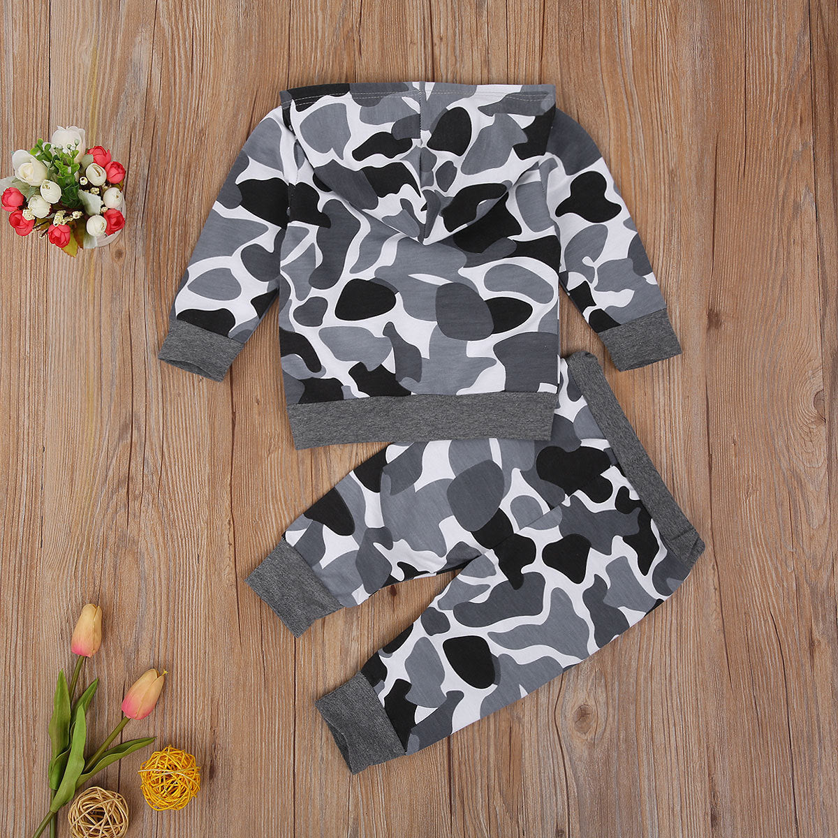 Casual Tweedelige Camouflage Set Hoodie & Joggingbroek voor Peuters/ Kinderen