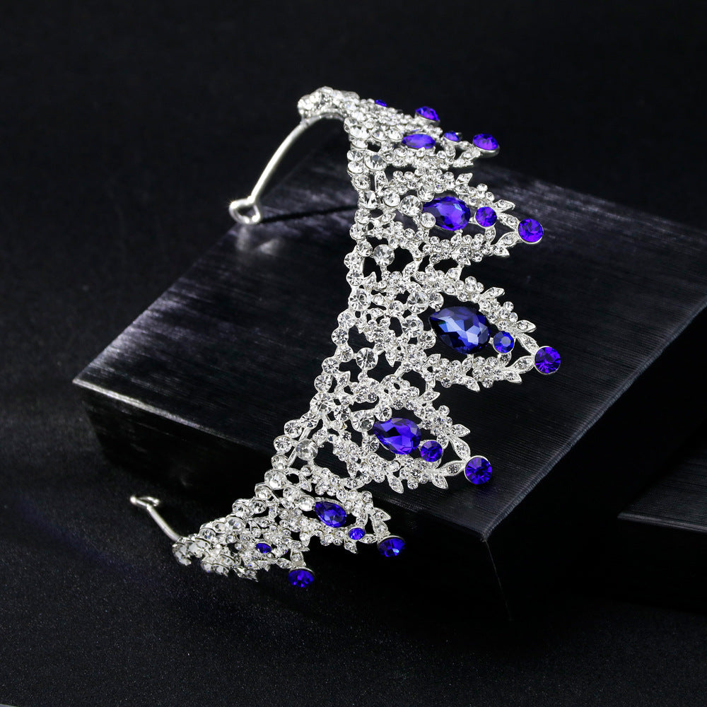 Europese High-End Elegante Temperament Bruidskroon van Legering met Strass-steentjes voor Dames