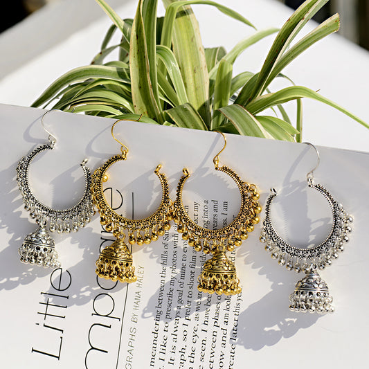 Indiase Stijl Metaal Vintage Jhumka Oorbellen voor Dames
