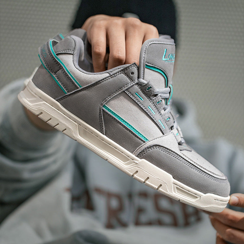 Amerikaanse Street Retro Skateboard Schoenen met Vetersluiting en Ronde Neus voor Heren