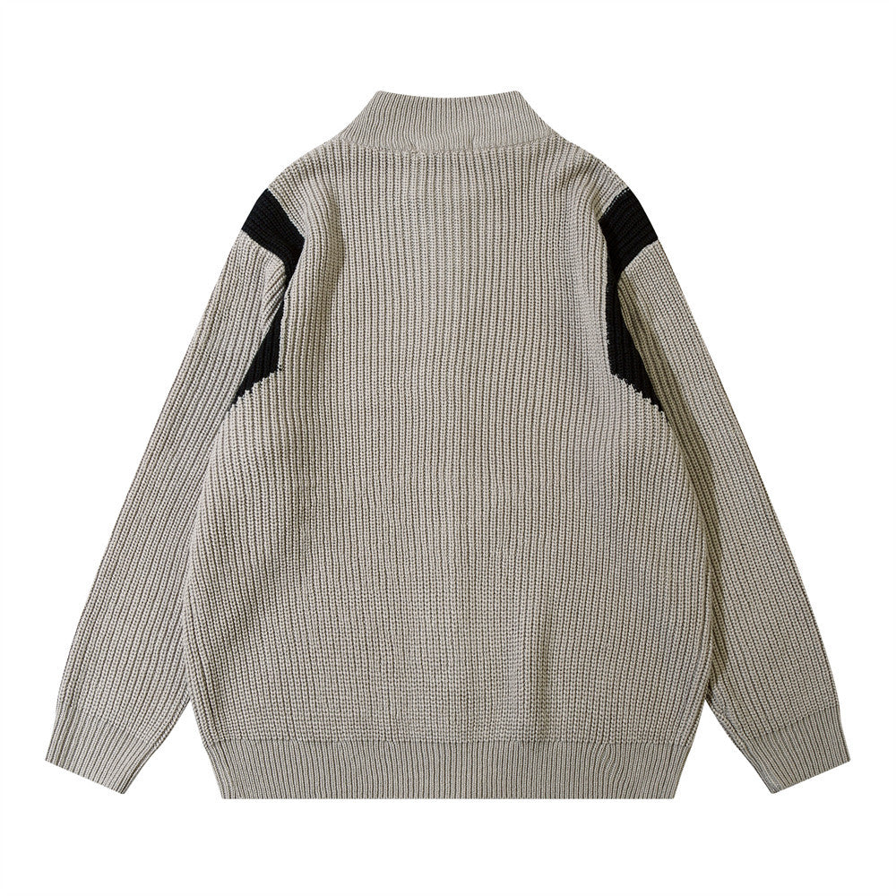 Amerikaanse stijl Casual Gebreide Vest met Patroon en Rits voor Heren & Jongens