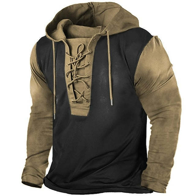 Retro Vlag Print Heren Hoodie