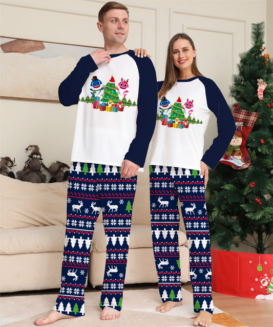 Kerstmis Familie Matching Kerstpyjama Sets met Kerstmisprint  voor Gezin & Koppels