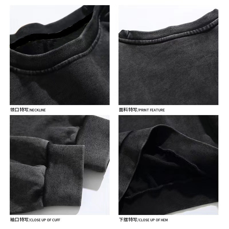 Oude Bedrukte Amerikaanse Retro Sweatshirt