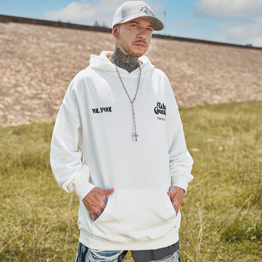 Losse hoodie met herfstlandschapsprint