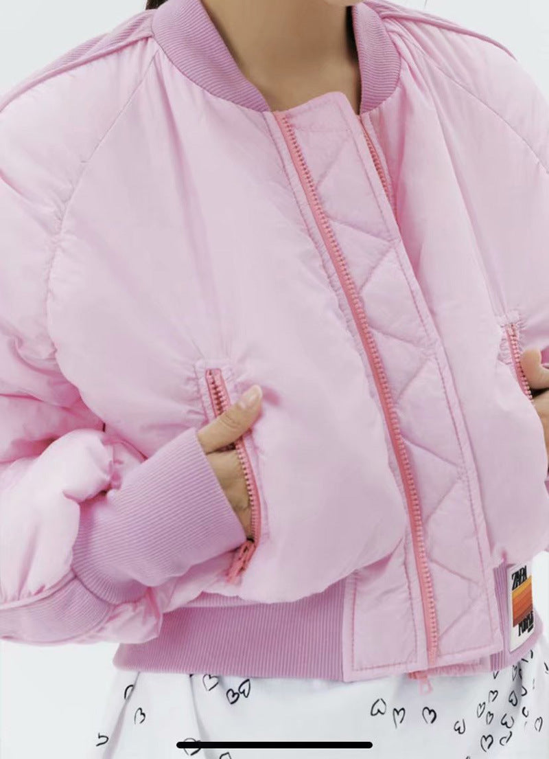 Europese en Amerikaanse Stijl Katoenen Korte Bomberjack voor Dames & Meiden