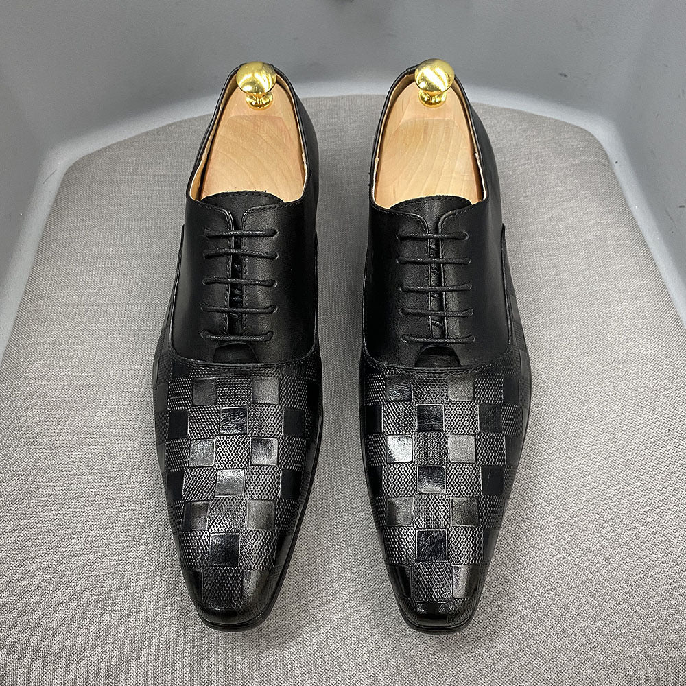 Europese Casual/Business Elegante Nette Veterschoenen van Echt Leer voor Heren