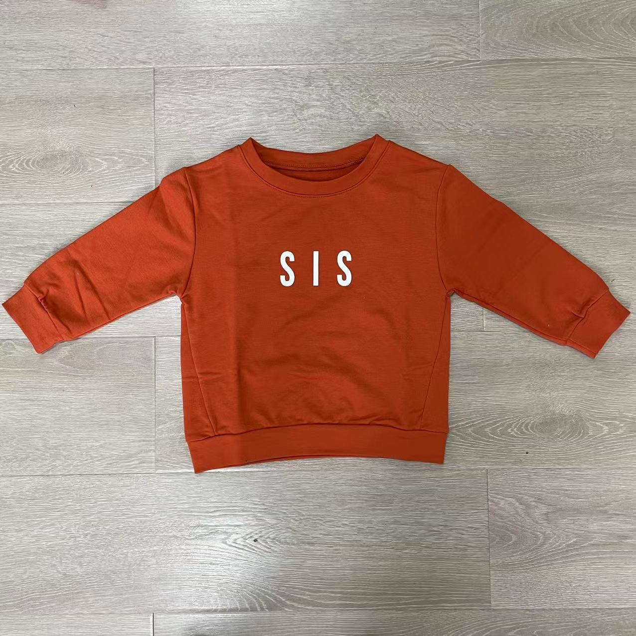 Casual Sweatshirt met Letter Print voor Kinderen in Europese en Amerikaanse Stijl