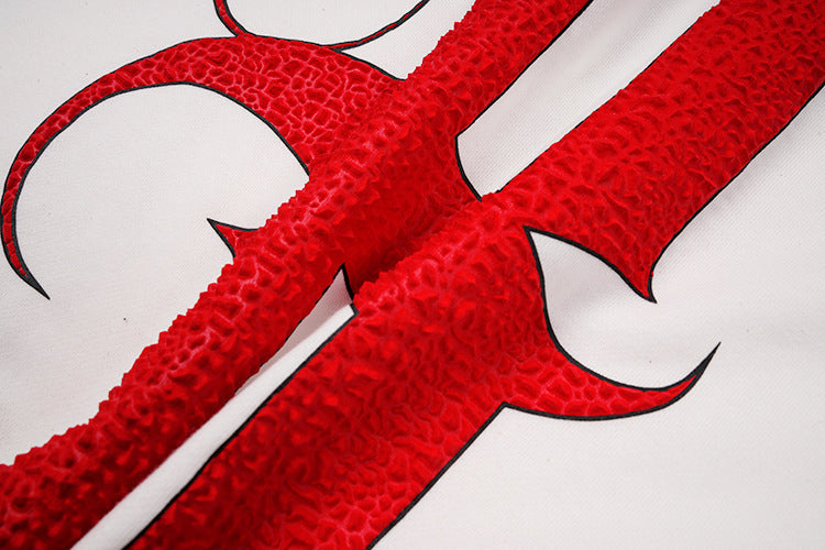 Heren hoodie met effen schuimprint