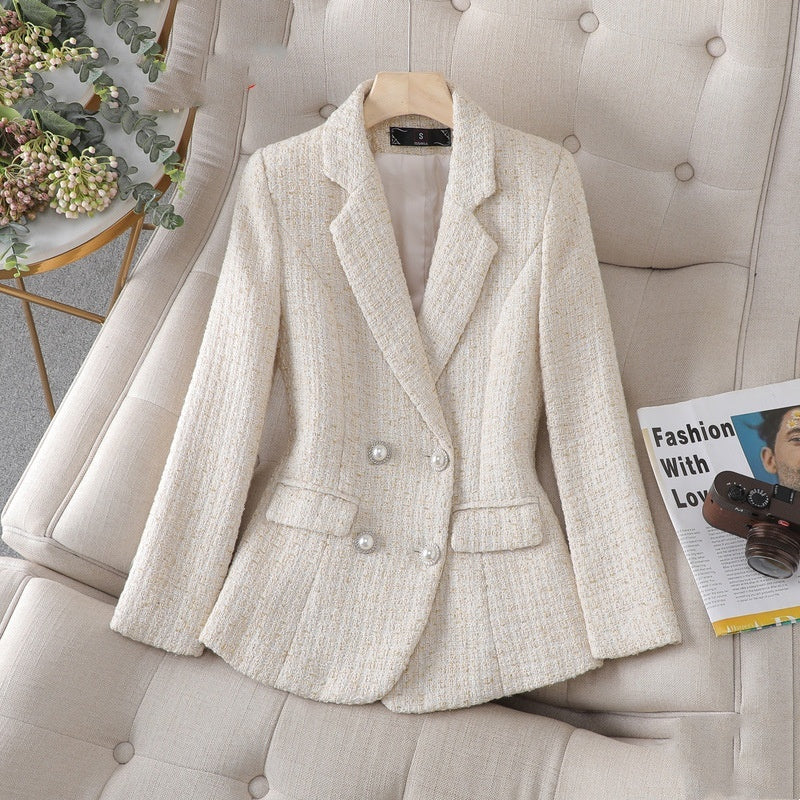 Amerikaanse Elegante Casual/ Business Geruite Lange Mouw Blazer-jas met Knoopsluiting en Zakken voor Dames & Plus-size