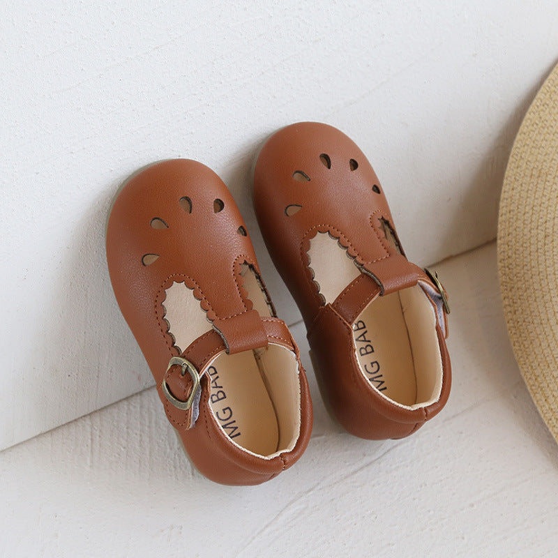 Elegante Casual  Effen Kleur Kinderschoenen van PU-Leer met Klittenbandriem voor Meisjes